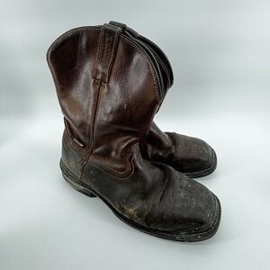 Rocky Boots Mens 12 M Waterproof Leather Cowboy Western CT Brown Work Boots